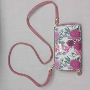 Buxton floral print crossbody purse